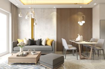 Nội thất phòng khách căn hộ số 1,2,14,15 Sunrise Riverside nhà Bè